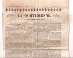 JOURNAL LA QUOTIDIENNE 12.06.1826 . Newspaper. France.